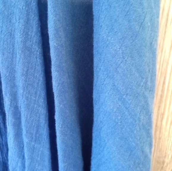 Papa Blue Cotton Linen Tunic Dress L - Picture 6 of 7